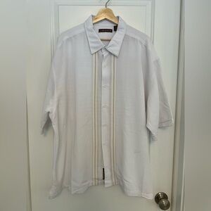 Cubavera Men's Cream Button Down Shirt